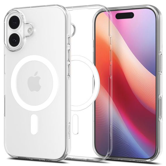 Spigen tok iPhone 17 készülékhez, Liquid Crystal MagSafe, átlátszó/fehér