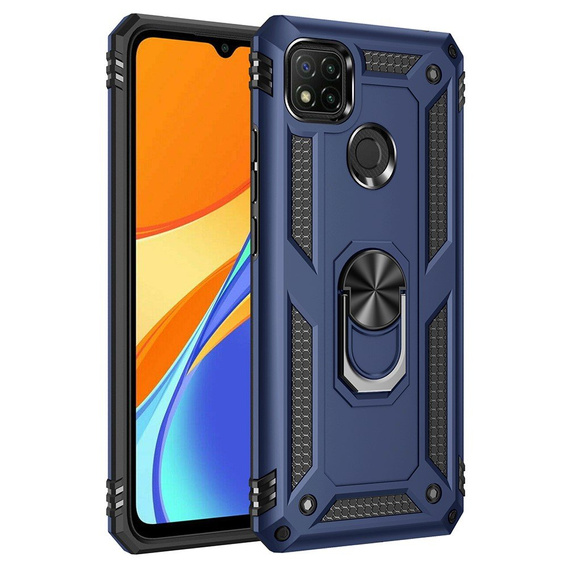 Páncélozott telefontok a Xiaomi Redmi 9C, Nox Case Ring, sötétkék