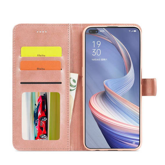 Pattintható tok a Oppo Reno 4 Z 5G, LC.IMEEKE, rózsaszín rose gold