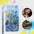 Pattintható tok a Oppo A17, Wallet, Marble kék
