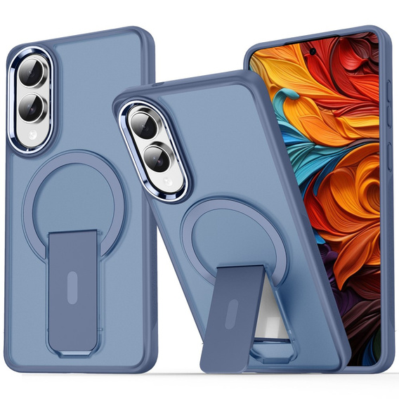 Tok Samsung Galaxy S25 Edge, Kickstand Matt Case, MagSafe, kék
