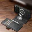 2 az 1-ben flip tok iPhone 17 Pro-hoz, SUTENI, MagSafe, fekete