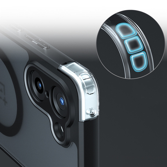 Tok OnePlus Nord CE5-hoz, MagSafe, ERBORD Matt Case, fekete