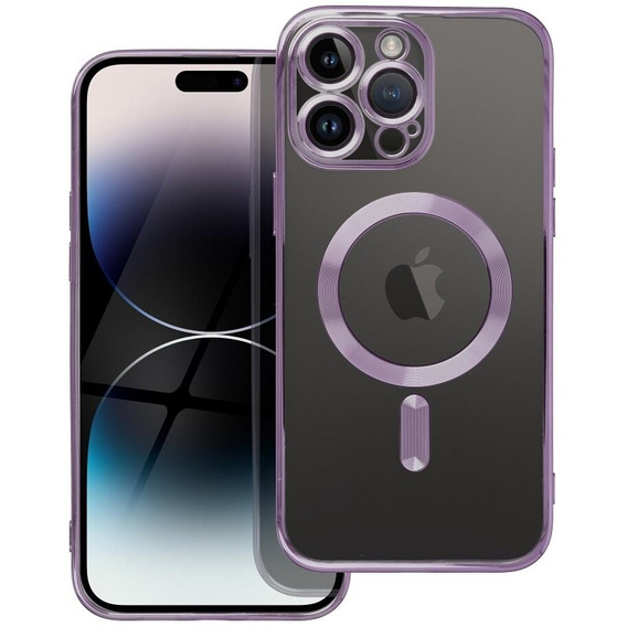 Tok iPhone 16 Pro Max-hoz, Electro MagSafe, lila + üveg a képernyőhöz
