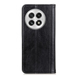 Pattintható tok OnePlus 13, Split Leather, fekete