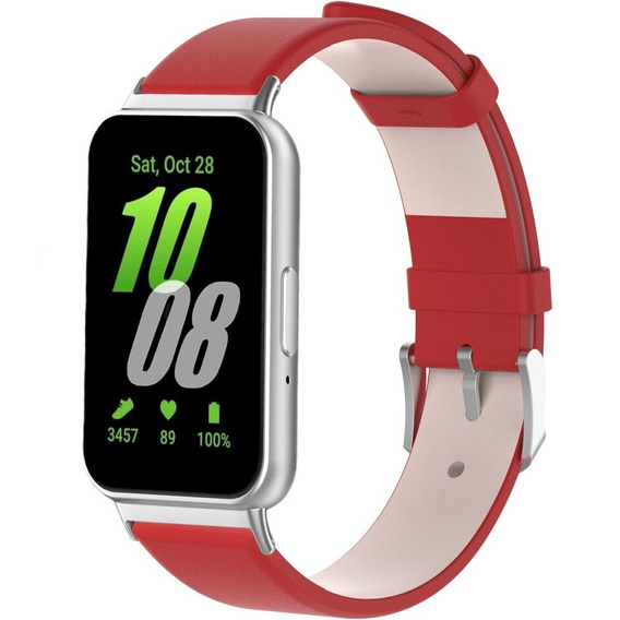 Bőrszíj Samsung Galaxy Fit 3 készülékhez, piros