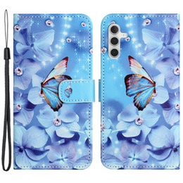 Pattintható tok a Samsung Galaxy M15 5G, Wallet, Flower and Butterfly