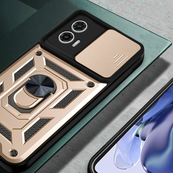 Telefontok a Motorola Moto G73 5G, CamShield Slide, arany