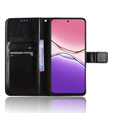 Pattintható tok a Oppo A5 Pro 5G, Crazy Horse Wallet, fekete