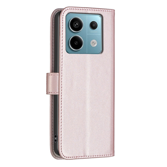 Pattintható tok a Xiaomi Redmi Note 13 Pro 5G, BINFEN Wallet, rózsaszín