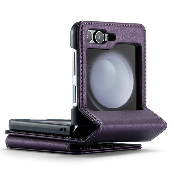 CASEME flip tok Samsung Galaxy Z Flip5 5G, Litchi Wallet, lila