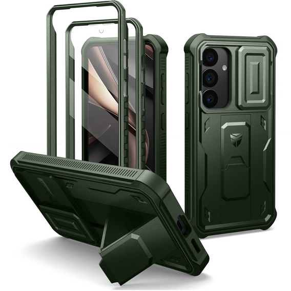 Páncélozott tok a Samsung Galaxy S25, Dexnor Full Body (Two Frames), zöld