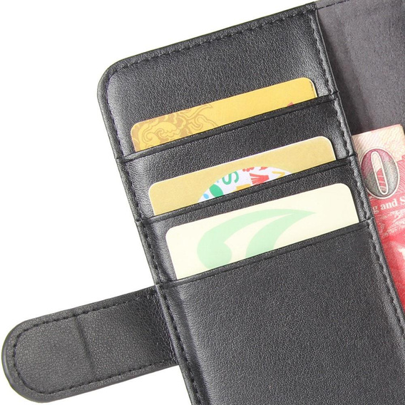 Pattintható tok a Samsung Galaxy A50 / A30s, Leather Flexi Book, fekete