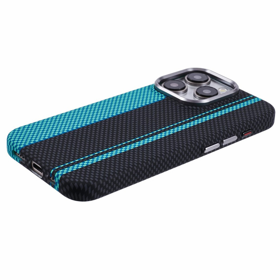 Tok iPhone 14 Pro Max, Carbon Fiber MagSafe, fekete / kék