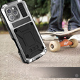 Páncélozott tok a iPhone 16 Pro, R-JUST, ezüst