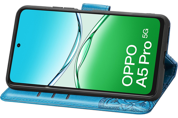 Pattintható tok a Oppo A5 Pro 5G, Butterfly, kék