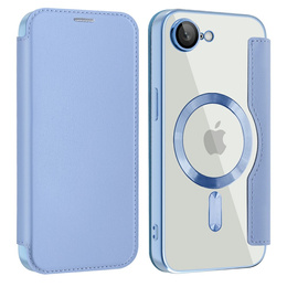 Pattintható tok a iPhone 16E, RFID Wallet MagSafe CamShield, kék
