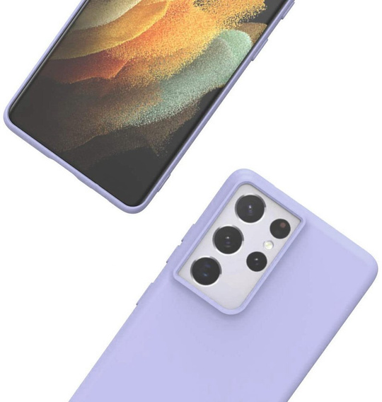 Telefontok a Samsung Galaxy S21 Ultra, Silicone Lite, levendula