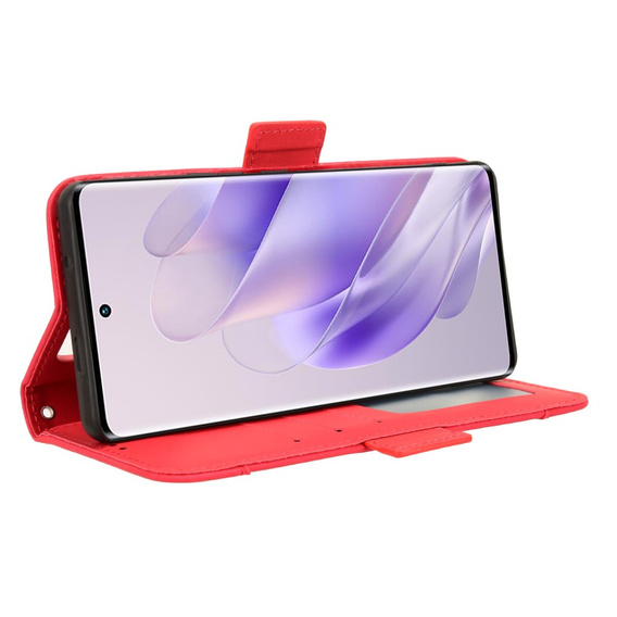 Pattintható tok a Infinix Zero 30 5G, Card Slot, piros