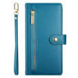 Pattintható tok a Honor Magic 7 Lite, Wallet Zipper Pocket, kék