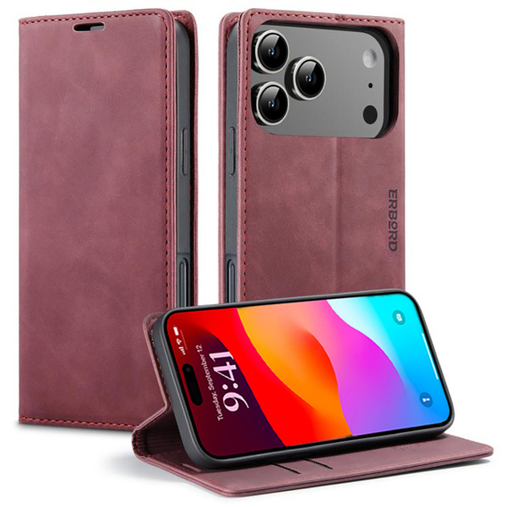 ERBORD Vintage pénztárca tok iPhone 17 Pro Max készülékhez