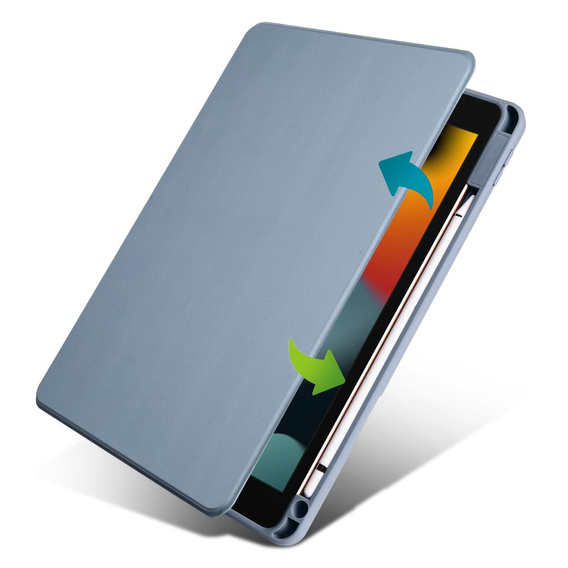 Tok iPad 10.2" 2021/2020/2019 (9/8/7 gen.), tolltartóval, 360°-os forgatható, lila
