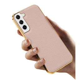 Telefontok a Samsung Galaxy S21 FE 5G, Cowhide Leather, rózsaszín