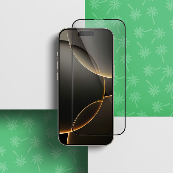 5D teljes ragasztós intelligens tenyér edzett üveg iPhone 16 Pro Max készülékhez