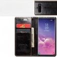 CASEME flip tok Samsung Galaxy S10+ Plus, Waxy Textured, kávé