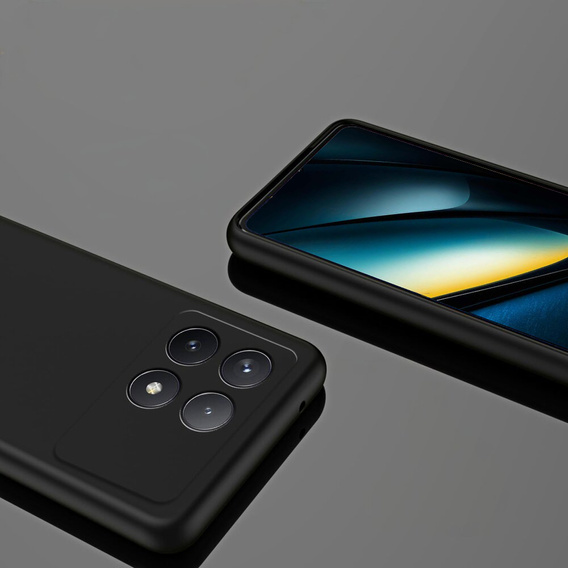 Telefontok a Xiaomi Poco F6 Pro, Silicone Lite, fekete