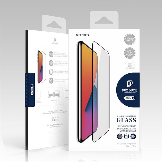 Edzett üveg Xiaomi 12T / 12T Pro, Dux Ducis teljes képernyőhöz, fekete