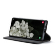CASEME tok Samsung Galaxy S22+ Plus 5G, Leather Wallet Case, fekete