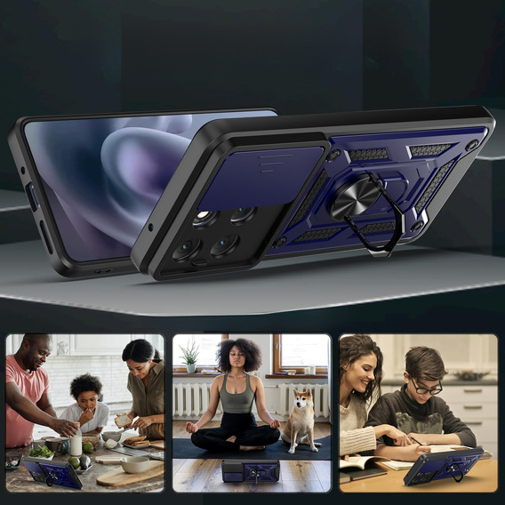 Telefontok a Motorola Moto G86 5G, CamShield Slide, kék