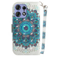 Pattintható tok a Motorola Edge 50 Pro 5G, Wallet, Mandala Flower