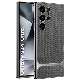 Telefontok a Samsung Galaxy S24 Ultra, GKK Woven Leather, szürke