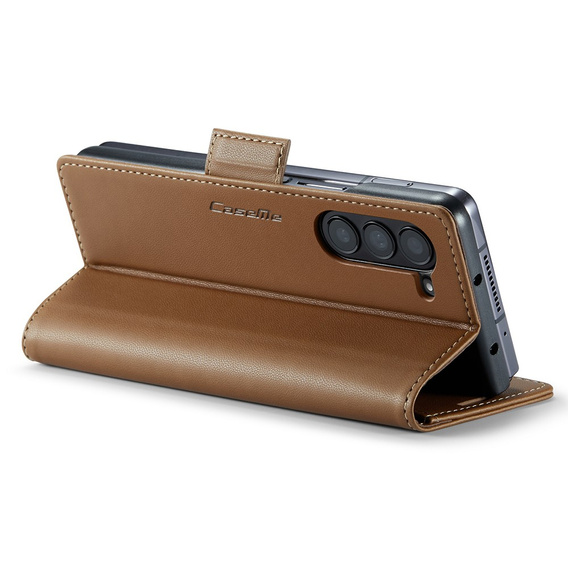 CASEME flip tok Samsung Galaxy Z Fold6 5G, Litchi Wallet, barna