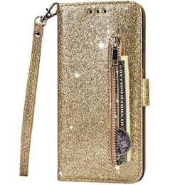 Pattintható tok a Xiaomi Redmi Note 8 Pro, Wallet Zippered, arany