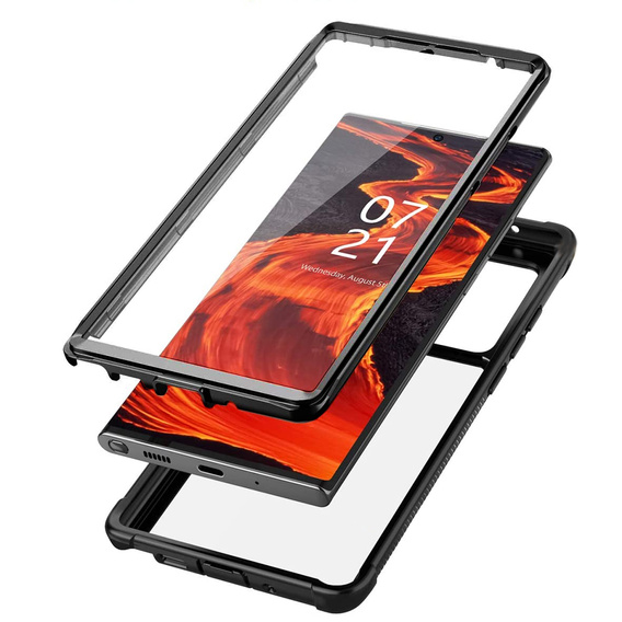 Tok Samsung Galaxy Note 20 Ultra készülékhez, Shockproof, fóliával, kék