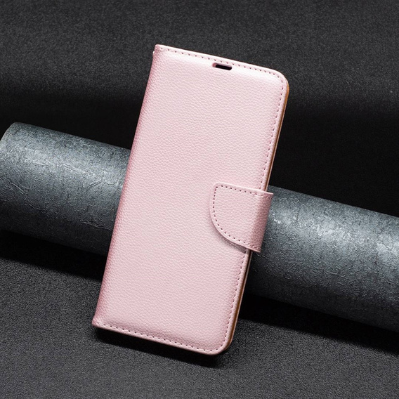 Pattintható tok a Samsung Galaxy A54 5G, Wallet Litchi Magnet, rózsaszín rose gold