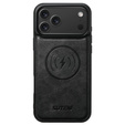 2 az 1-ben flip tok iPhone 17 Pro-hoz, SUTENI, MagSafe, fekete