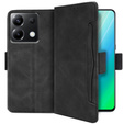 Pattintható tok a Xiaomi Poco X6 5G, Card Slot, fekete
