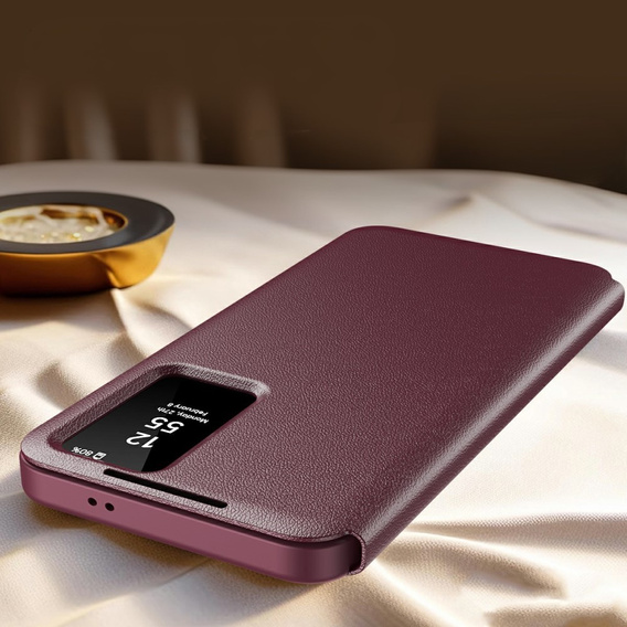 Flip tok Samsung Galaxy S25 Edge, Smart View Wallet, bordó