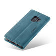 CASEME tok Samsung Galaxy S9, Leather Wallet Case, kék