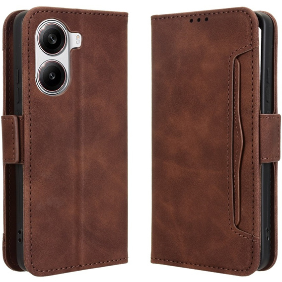 Pattintható tok a Xiaomi Poco X7 Pro 5G, Card Slot, barna
