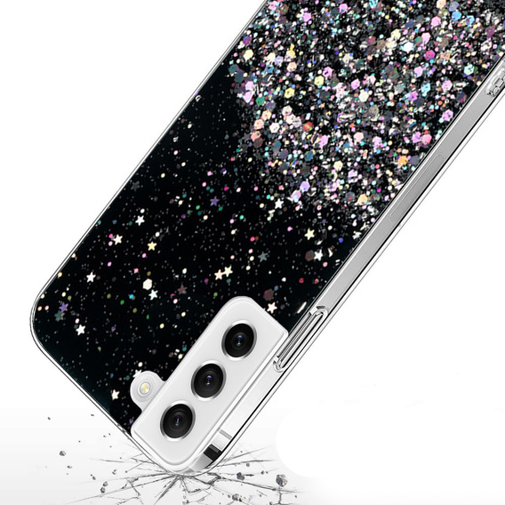 Telefontok a Samsung Galaxy S22+ Plus 5G, Glittery, fekete