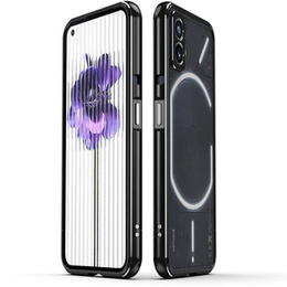 Tok Nothing Phone 2a, Armor Bumper, lencsevédővel, fekete / ezüst