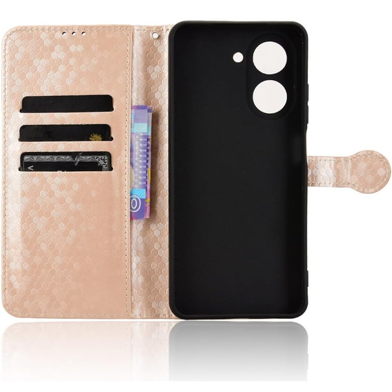 Flap tok Xiaomi Redmi A5, Wallet Rhombus, rózsaszín