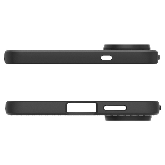 A Spigen tok Samsung Galaxy S25 Edge, Liquid Air, fekete + 9H edzett üveghez