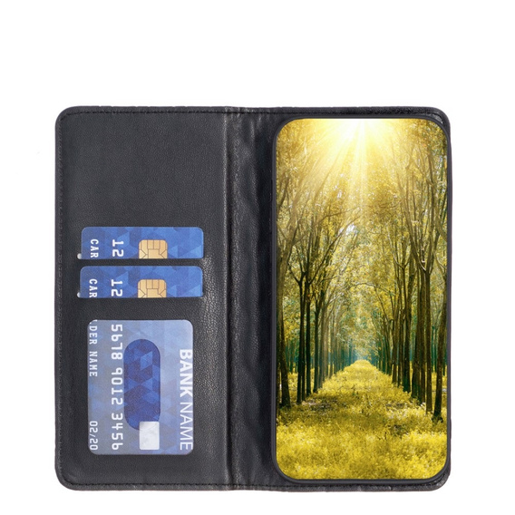 Pattintható tok a Xiaomi Redmi Note 13 Pro 4G / Xiaomi Redmi Note 14S / Xiaomi Poco M6 Pro 4G, Wallet, BINFEN COLOR, fekete