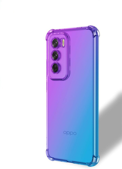 Tok Oppo Reno 12 Pro, Gradient Dropproof, Lila / kék